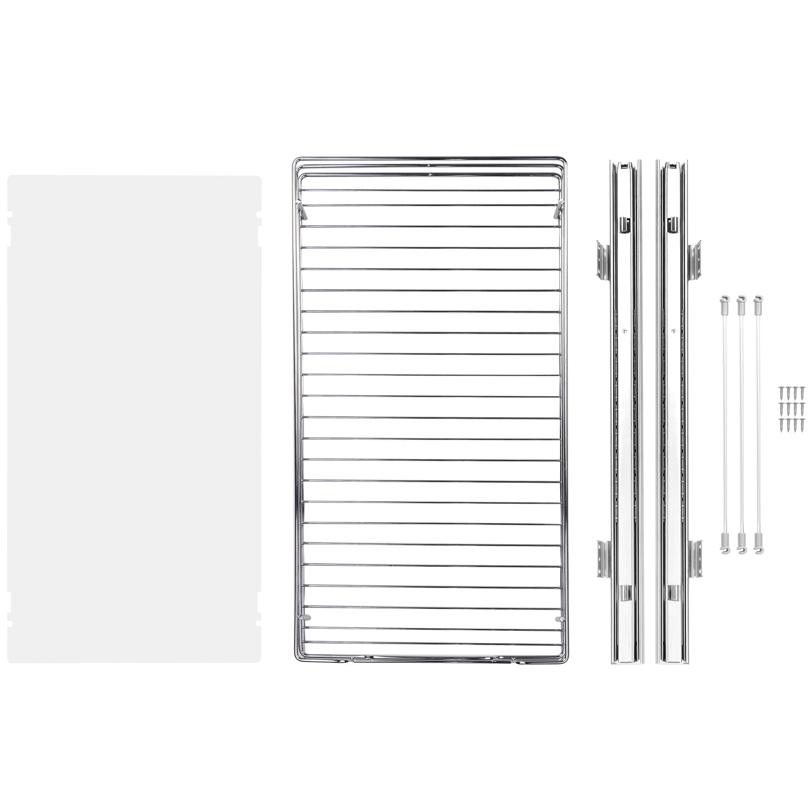 VEVOR 12.5"Wx16.5"Dx3.5"H Pull Out Cabinet Organizer, Heavy Duty Slide Out Pantry Shelves,Steel Roll Out Drawers, Sliding Drawer Storage for Home Under Sink, 14"Wx17.5"Dx7"H Install Size for Cabinet