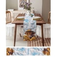 thumbnail image 3 of Ldtrchee Fall Cow Sunflower Table Runner 120 Inches, Thanksgiving Pumpkin Blue Sky Bed Runner Dresser Scarves Tabletop for Indoor Outdoor Parties/Ceremony/Banquet, 13"x 120", 3 of 8