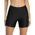 thumbnail image 3 of Charmo High Waist Side Pockets Swim Shorts Swimsuit Bottom, 3 of 7