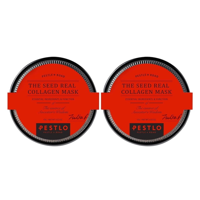PESTLO The Seed Real Collagen Mascarilla facial 15g x 2ea- Proteína de colágeno natural Hidratante Elasticidad Reafirmante Calmante botánico