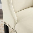 thumbnail image 7 of Counter Stool Chair, Fabric, Wood, Beige, Modern Contemporary Urban Design, Bar Pub Cafe Bistro Hotel Restaurant Hospitality, 7 of 7