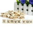 thumbnail image 4 of HEVIRGO 100Pcs Wooden Alphabet Tiles Letter Number Bolcks DIY Crafts Kid Educational Toy, 4 of 10