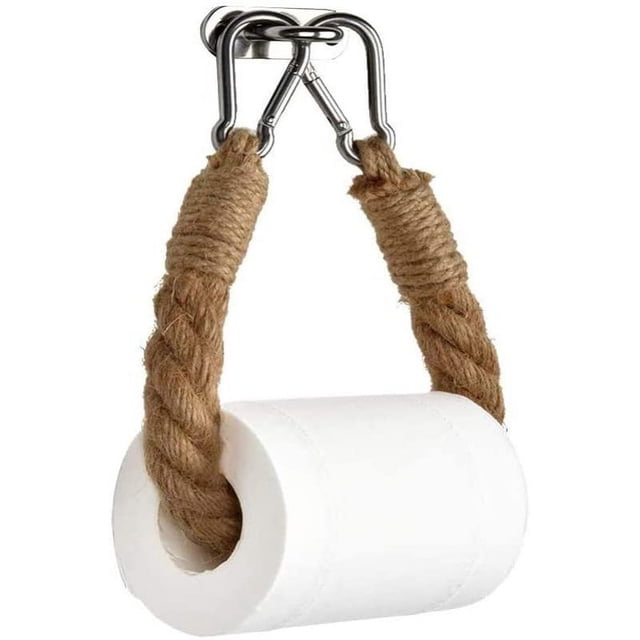 Soporte de papel higiénico, toallero retro, soporte de papel higiénico, hogar, hotel, baño, decoración, baño, baño, bañera, decoración retro, cuerda industrial Ormromra LKX-0199