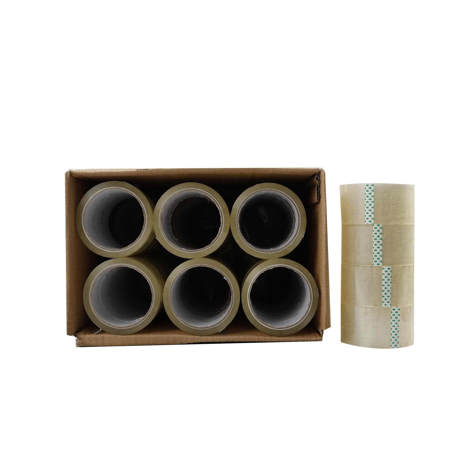Confote Carton Sealing Clear Packing Tape Box Shipping - 2 mil 2" x 55 Yards 36 Rolls