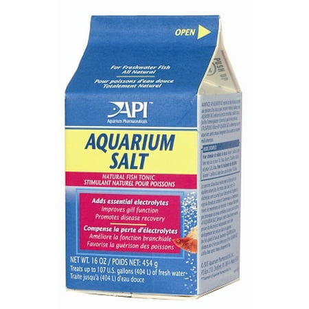 - API Fishcare White Aquarium Salt, 16 oz, Bag