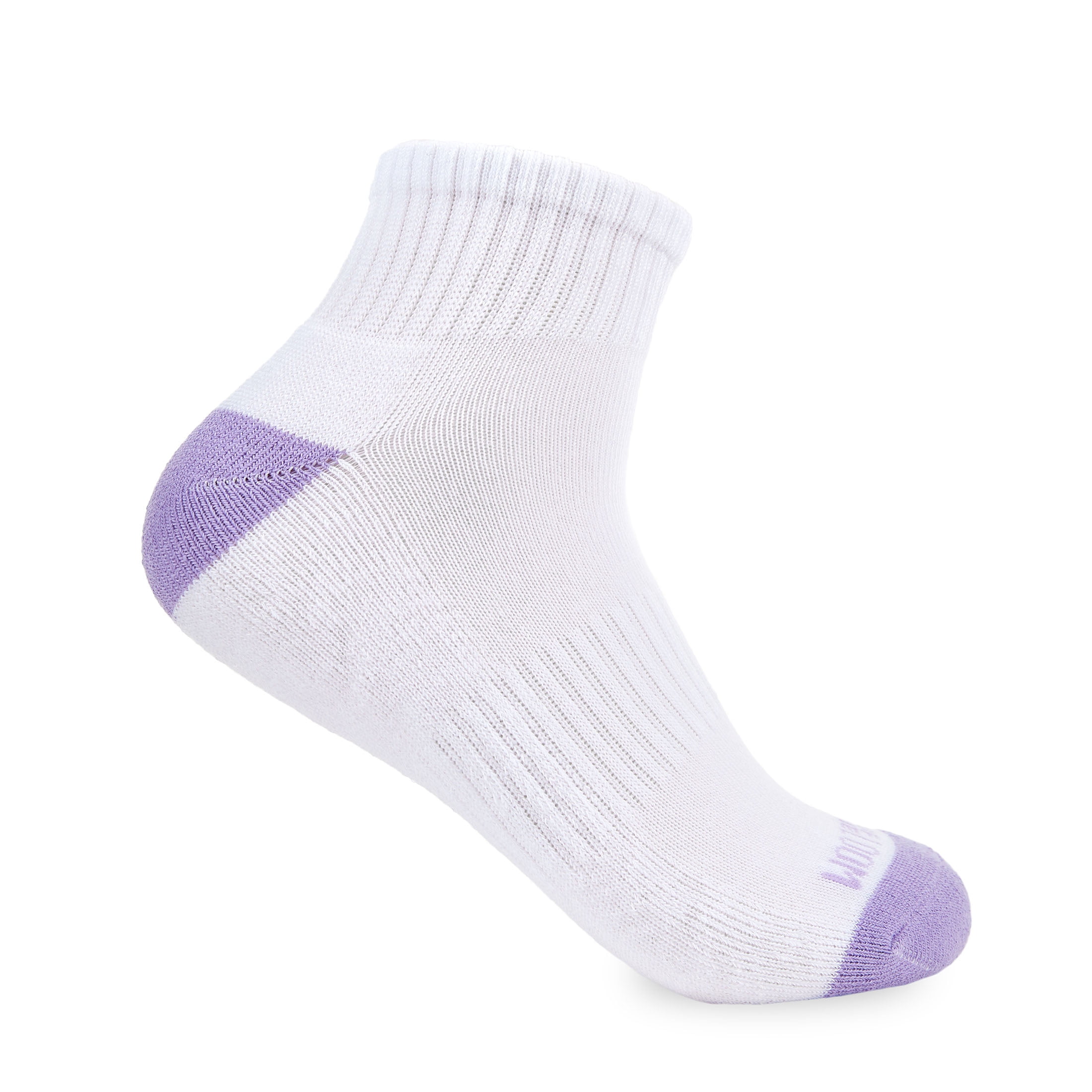 Fruit of the Loom All Day Comfort Girls Ankle Socks, Sizes 6-10, 10-Pack