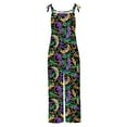 thumbnail image 5 of YanHoo 2026 Mardi Gras Jumpsuit for Women Funny Print One Piece Overalls Sleeveless Plus Size Wide Leg Holiday Casual Rompers, 5 of 5