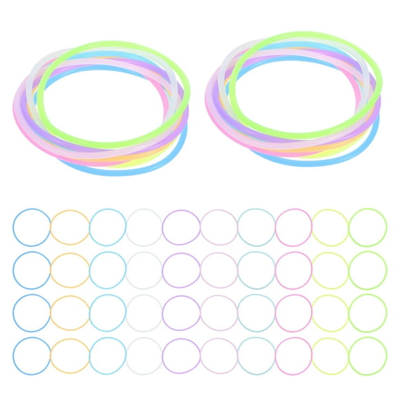 Masteelf  100 Pcs Dustproof Doll Display Silicone Hair Ties