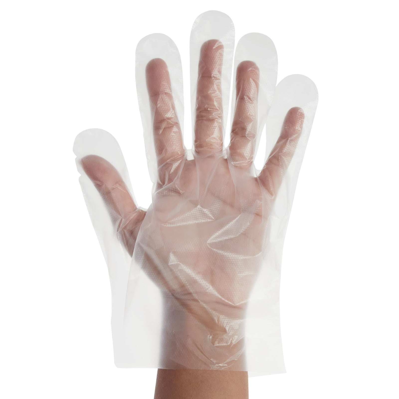 1 Size Fits Most, Disposable Food Handling Elbow Length Poly Gloves - 100  per Box (1-Box)