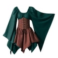 thumbnail image 1 of Kcodviy Robe d'Été Moulante Cosplay pour Femmes Halloween Rétro Gothique Longue Corset Manches, 1 of 6