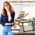 thumbnail image 4 of Bureau d'Ordinateur Portable Réglable pour Lit, Table de Lit pour Ordinateurs Portables, Support d'Ordinateur Portable pour Lits, Bureau d'Ordinateur Portable Pliable pour Lit pour Ordinateurs Portables et Écriture, Plateau de Lit Portable Tabl, 4 of 7