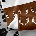 thumbnail image 3 of Rustic Farmhouse Flannel Fleece Blanket for Camping, Hunting Bear Deer Antlers Throw Blanket, Checkered Buffalo Plaid Camouflage Sherpa Blanket, Wildlife Camo Plush Bed Blanket, 3 of 4