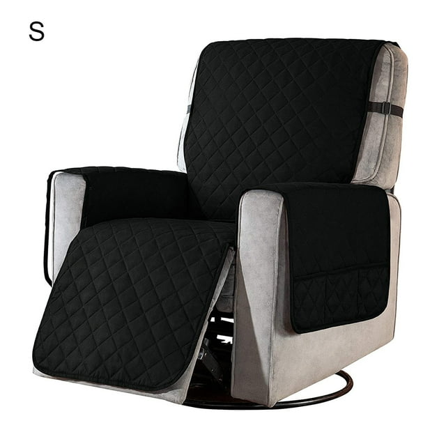 Chair Cover Polyester Recliner Protector Adjustable Washable Sofa Furniture Polyester Chair Cover; Cover, Black, S