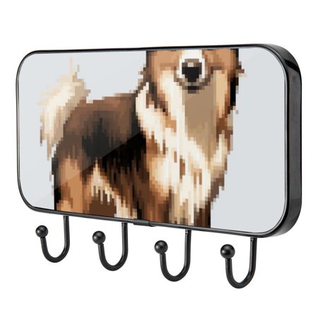 

Pixel Dog Pet Animal Self Adhesive Towel Coat Wood Iron Hooks for Home Keys Door Outdoor Home Improvement Utility Hook