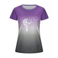 thumbnail image 3 of outfmvch t shirts for women fashion gradient print short sleeves t-shirt womens tops shirts for women purple, 3 of 4