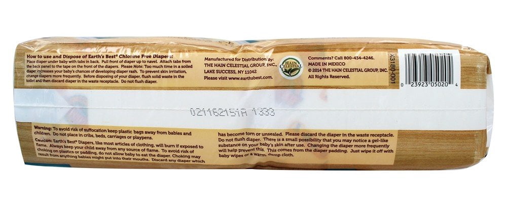 Earth's Best TenderCare Diapers Size 1 - 44 CT