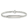 thumbnail image 3 of Sterling Silver Polished Anchor Link Childrens 6 Inch ID Bracelet, 3 of 5