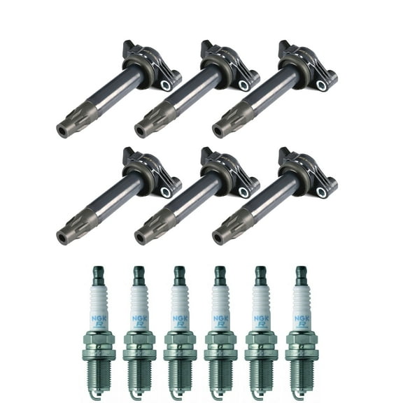 Set of 6 ISA Ignition Coils and 6 NGK Spark Plugs Compatible with 2004-2006 Toyota Camry 3.3L V6 3300cc 202ci Replacement for UF430