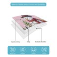 thumbnail image 4 of Twin XL Quilt Bedding Set, Christmas Snowman Reversible Summer Quilt 3 Pieces, Winter Snowflakes Country Xmas Trees Pink Lightweight Bedspreads Coverlets with 2 Pillow Shams for All Seasons, 4 of 5