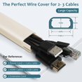 thumbnail image 2 of Cord Hider Wall for One Cord in Cord Covers for Wires on Wall Easy Install Cable Cover Wall Cable Raceway Hide Cords Cable Hider Cord Management Wall x Lin W.in H.in, 2 of 6