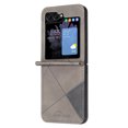 thumbnail image 2 of Feishell Samsung Z Flip 4 Men'sRetro Premium Shockproof Leather Flip Lightweight Dustproof Luxury Plain Phone Protective Cover for Samsung Galaxy Z Flip 4, Gray, 2 of 8