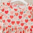 thumbnail image 3 of Cethrio Girls Summer Dresses 2025, A-Line Crewneck Printed Cotton Casual Dresses Red Size 7-8T, 3 of 6