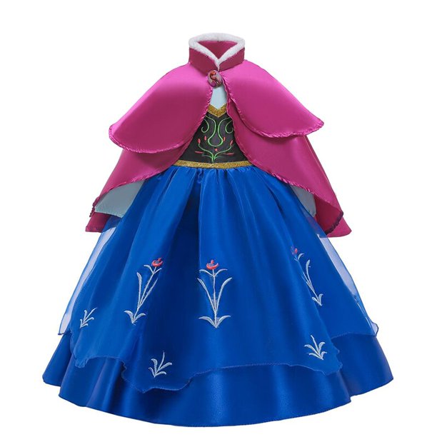 Disfraz de princesa Anna y Elsa para niña, disfraz de reina de la nieve, disfraz de fantasía para actuación, disfraz de hada para Halloween Fivean unisex