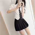 thumbnail image 1 of Elegante ropa de trabajo para técnicos en baños de pies para mujeres que reduce la edad Camisa de lavado de pies de recepción de nuevo estilo Falda plisada abundante, 1 of 4