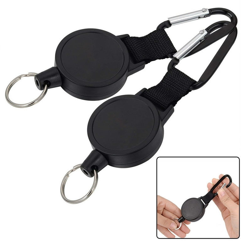 tooloflife Mini Retractable Key Chains Belt Badge Reel Holder