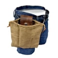 thumbnail image 6 of Travelwant Leather Waxed Canvas Belt Pouch, Multi-Purpose Mushroom Foraging Bag, Waterproof Leather Belt Bag for Hiking,Travel, Camping and Backpacking Gear, 6 of 7