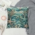 thumbnail image 2 of PHYHOO Short Plush Pillow Covers Seashells Starfish Square Pillow Case for Bedroom, Sofa, Car Decoration Both Sides, 2 of 5