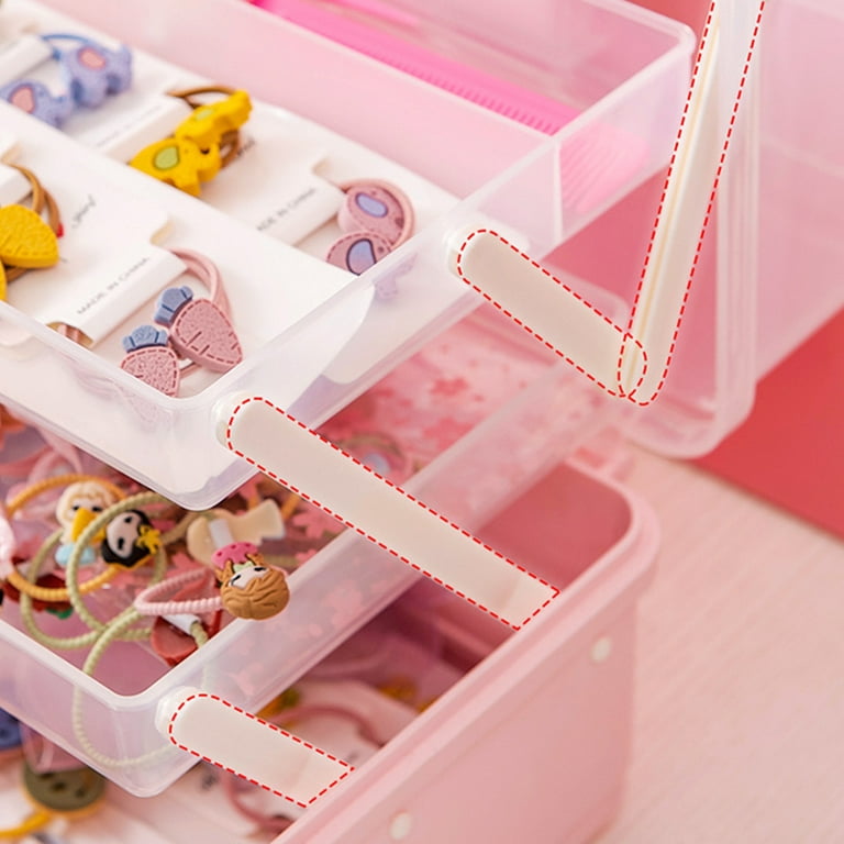 Cute Storage Box Hairpin Headdress Girls Makeup Dresser Accessories  Headstring Desktop Layered Jewelry Box - AliExpress