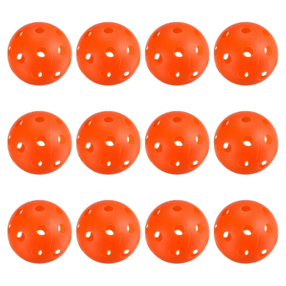 26 Holes Indoor Pickleball Balls USA Pickleball Approved (USAPA) Pickleball Ball, Orange 12 Pack
