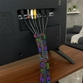 thumbnail image 6 of WIRESTER 2 Pack Cable Management Sleeves, 17.7" Zipper Cord Organizer & Wire Hider for TV/PC – Neon Game Controllers Pattern, 6 of 6
