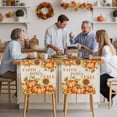 thumbnail image 4 of Thanksgiving Orange Pumpkin Chair Covers Set of 8 Faith Family Fall Sunflower Vintage Chair Back Covers Stretch Removable Washable Slipcovers Protector for Dining Room Kitchen Party Decor, 4 of 5