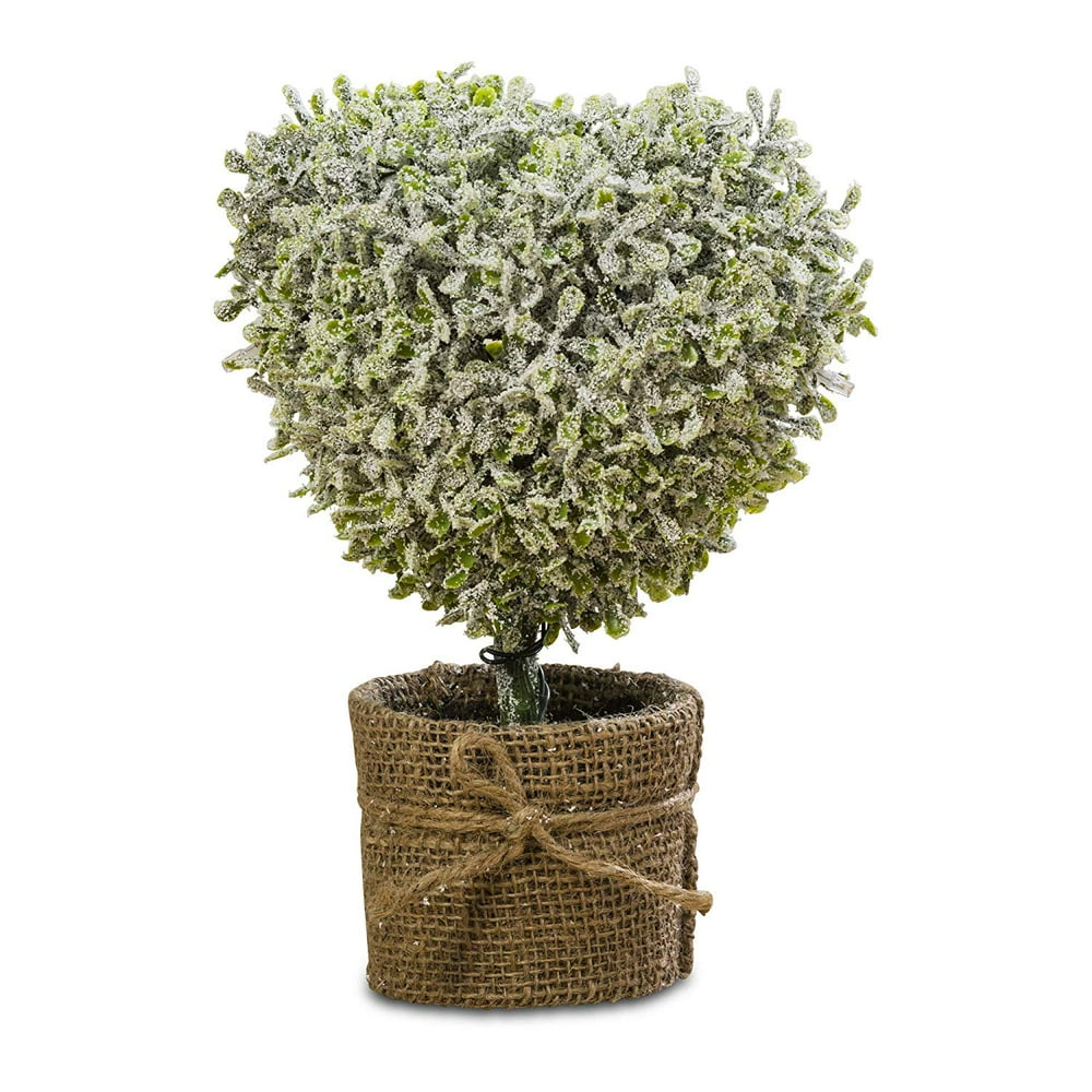 French Country Style Heart Shaped Faux Topiary Tree, Realistic