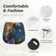 thumbnail image 4 of Balery Neon Seahorse Underwater Realm Pantalones cortos deportivos para mujer con forro y dos bolsillos, elásticos, para entrenamiento, gimnasio, yoga-Medium, 4 of 7