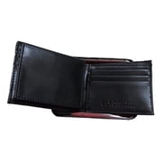Ecko Unltd. World Famous Rhino Adult Men Genuine Leather Black Wallets - Gift Boxed Keepsake Metal Box, Bi-Fold Wallet (Black Embossed Logo)