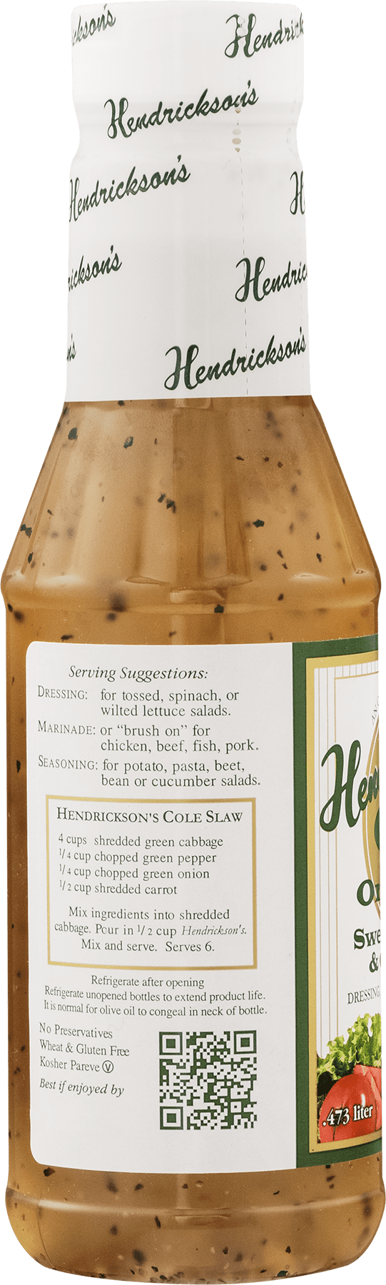 (6 pack) Hendrickson's Original Sweet Vinegar & Olive Oil Salad Dressing - 16 oz