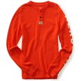 thumbnail image 1 of Aeropostale - Camiseta térmica para hombre, color naranja, grande Aeropostale henley, 1 of 2