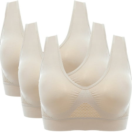 

Elbourn 3 Pack Strapless Bras For Women Racerback Sports Bras for Women High Impact Workout Yoga Gym Fitness Bra Comfy Padded Gym Yoga Tops With Removable Cups