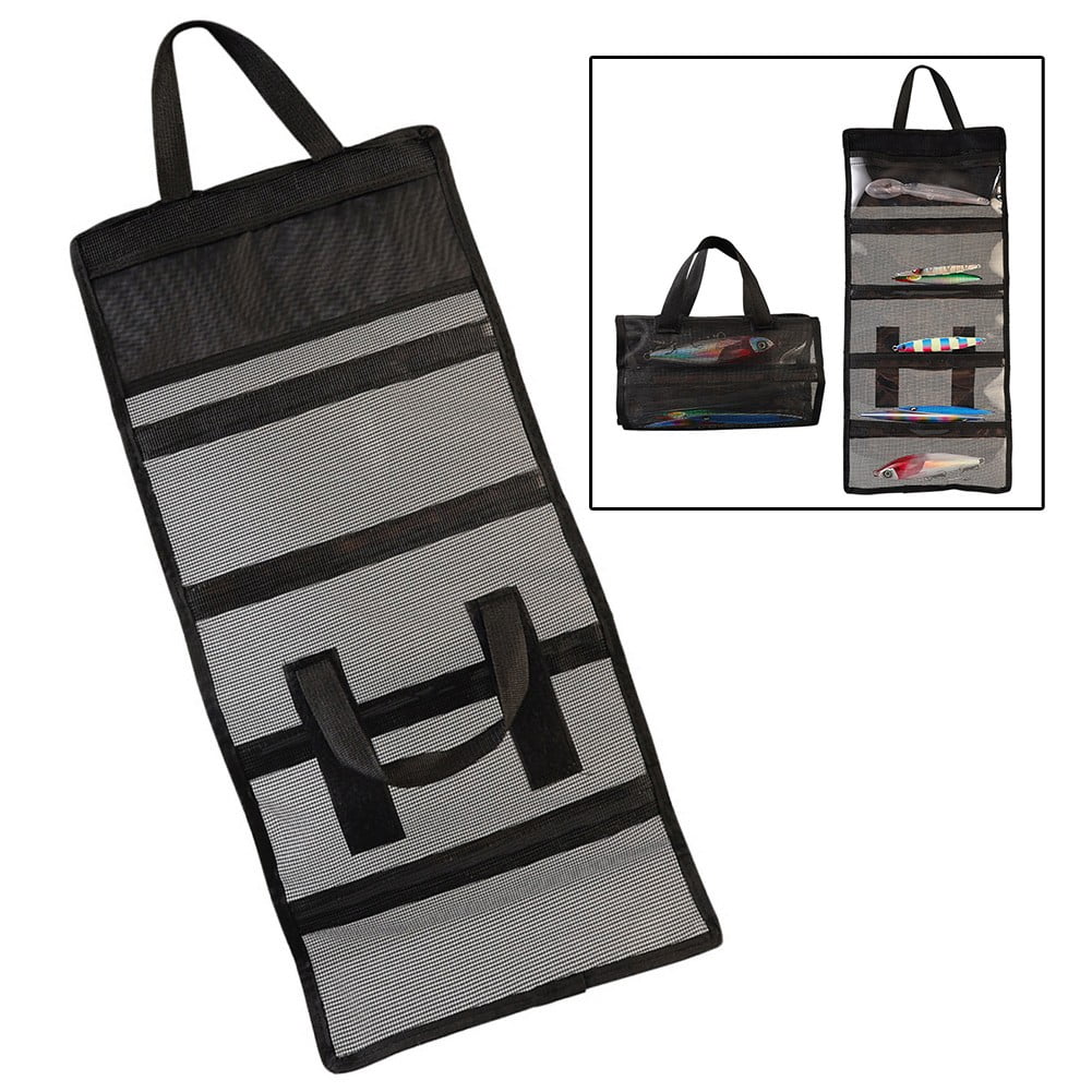 Foldable Fishing Gear Bag 5-Layer Large Capacity Lure Storage Organizer PVC Bait Tackle Box Waterproof