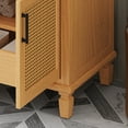 thumbnail image 6 of Christopher Knight Home Rustic 36" Bathroom Vanity with Ceramic Sink, Woven Rattan Doors, Natural, 6 of 12
