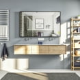 thumbnail image 4 of EVIVA Black 48X30 Inch Modern Framed Bathroom Mirror, 4 of 9