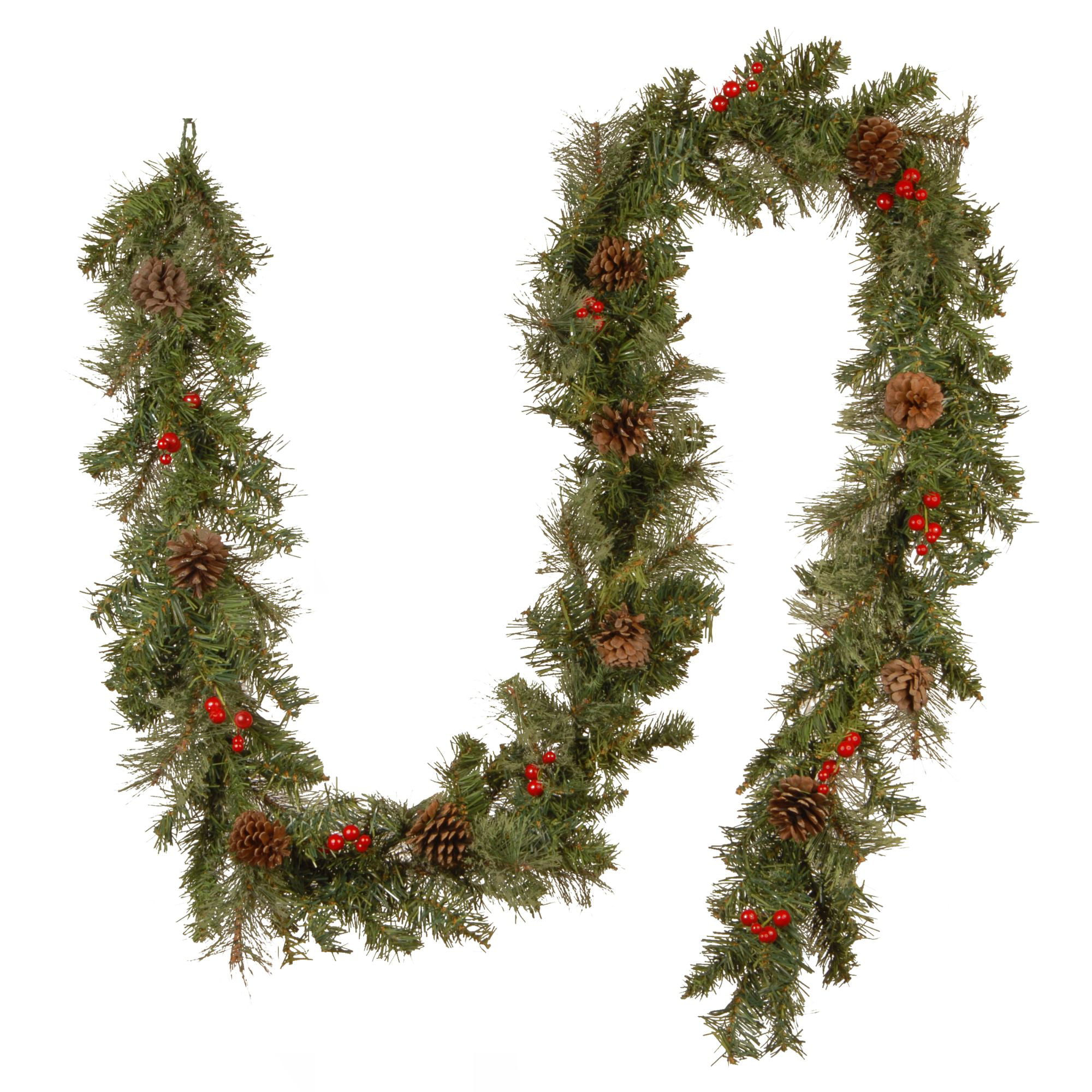 12 inches x 9 feet Christmas Canadian Pine Garland 280 tips w 