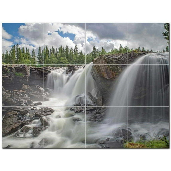 Waterfalls Ceramic Tile Mural Kitchen Backsplash Bathroom Shower 401876-S43
