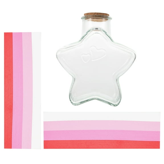 1 Set Wishing Drift Bottle Star Shaped Storage Jar Glass Bottle