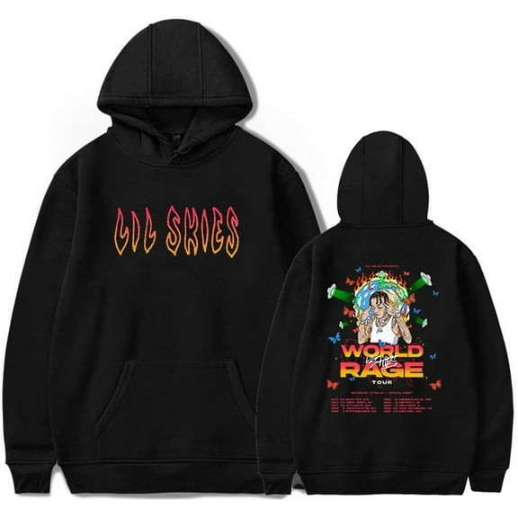Lil Skies World Rage Tour Hoodie Sweatshirt Hip Hop Pullover Fashion Men Clothes