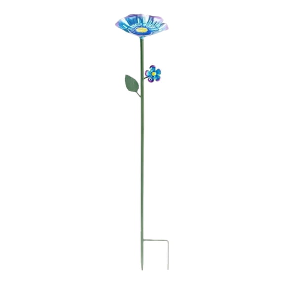 Small Bird Bath Bird Bath And Feeder For Outside Garden Bird Bath Metal Flower Garden Stakes Bird Baths For Outdoors Birdbaths & Supports Flower Bird Bath Blue
