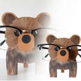 thumbnail image 1 of BKER Wooden Animal Glasses Storage Ornament Desktop Wooden Crafts Glasses Display Rack, 1 of 4